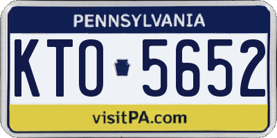 PA license plate KTO5652