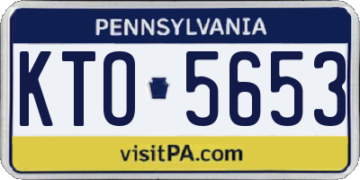PA license plate KTO5653