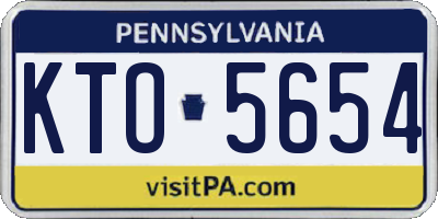 PA license plate KTO5654