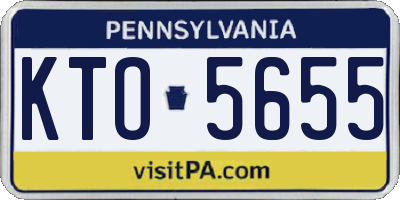 PA license plate KTO5655