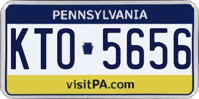 PA license plate KTO5656