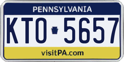 PA license plate KTO5657