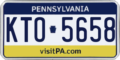 PA license plate KTO5658