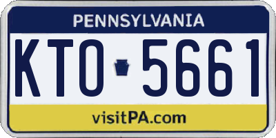 PA license plate KTO5661