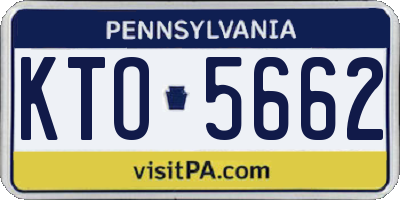 PA license plate KTO5662