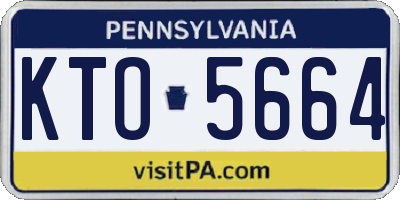 PA license plate KTO5664
