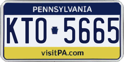 PA license plate KTO5665