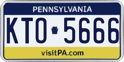 PA license plate KTO5666