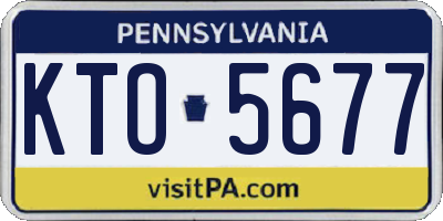 PA license plate KTO5677