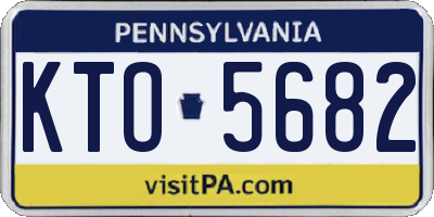 PA license plate KTO5682