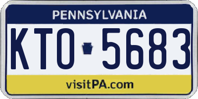 PA license plate KTO5683