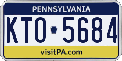 PA license plate KTO5684