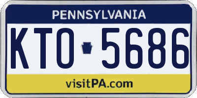 PA license plate KTO5686