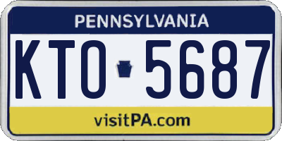 PA license plate KTO5687