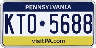 PA license plate KTO5688