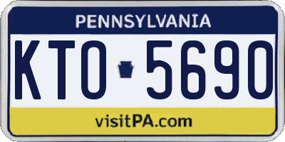 PA license plate KTO5690