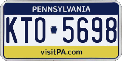 PA license plate KTO5698