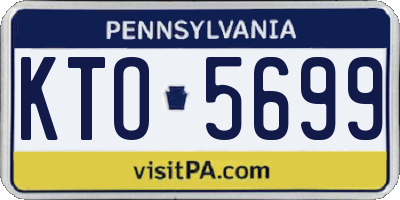 PA license plate KTO5699