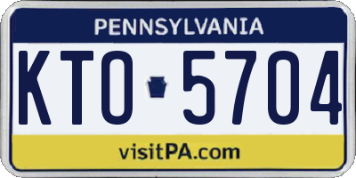 PA license plate KTO5704