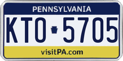 PA license plate KTO5705