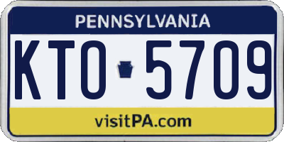 PA license plate KTO5709