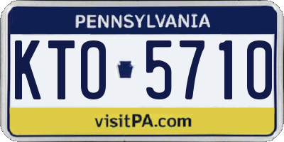 PA license plate KTO5710