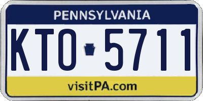PA license plate KTO5711