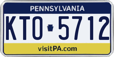 PA license plate KTO5712