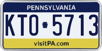 PA license plate KTO5713