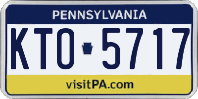 PA license plate KTO5717