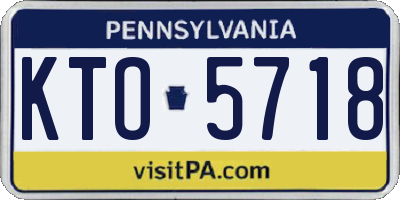 PA license plate KTO5718