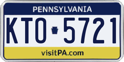 PA license plate KTO5721
