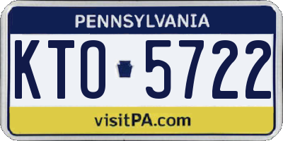 PA license plate KTO5722