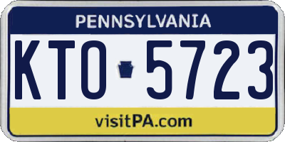 PA license plate KTO5723