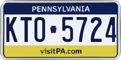 PA license plate KTO5724