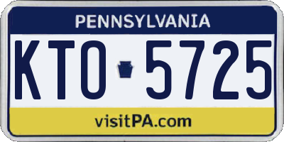 PA license plate KTO5725
