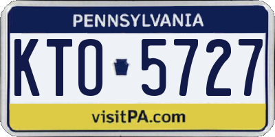 PA license plate KTO5727