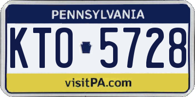 PA license plate KTO5728