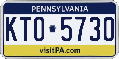 PA license plate KTO5730