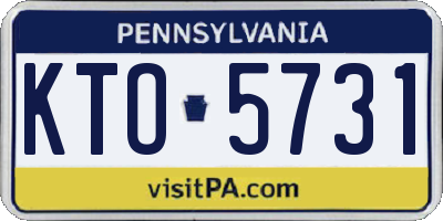 PA license plate KTO5731
