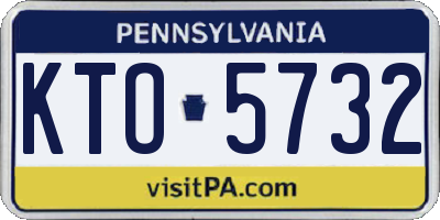 PA license plate KTO5732
