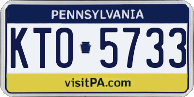 PA license plate KTO5733