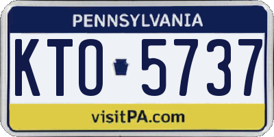 PA license plate KTO5737