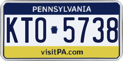 PA license plate KTO5738