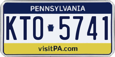 PA license plate KTO5741