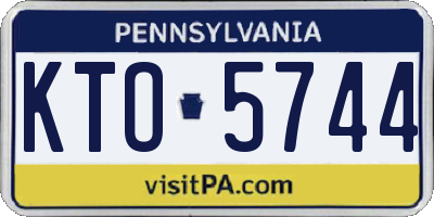 PA license plate KTO5744