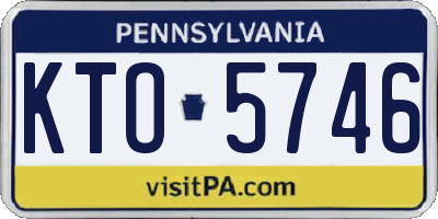 PA license plate KTO5746