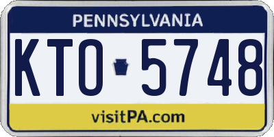 PA license plate KTO5748