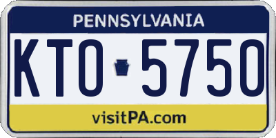 PA license plate KTO5750