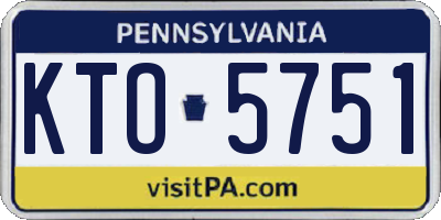 PA license plate KTO5751